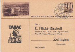 Suisse - Entiers Postaux - Carte Illustrée Emmenbrücke - De Rheinfelden à Zofingen - 21/08/1946 - - Stamped Stationery