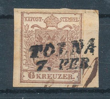 1850. Typography 6kr Stamp, TOLNA - ...-1867 Prefilatelia
