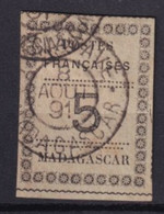 MADAGASCAR - 1891 - YT N° 8 OBLITERE TRES LEGER PELURAGE - COTE 2022 = 50 EURO - - Gebruikt