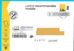 Lettre Recommandée Mobile R1 AR Courrier Suivi Et Signé Cachet Manuel - Listos A Ser Enviados: Otros (1995-...)