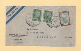 Argentine - 1954 - Par Avion Destination France - Poste Aérienne