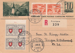 Suisse - Entiers Postaux - Carte Illustrée Frutigen -  De Frutigen à Wangen - 01/08/1956 - Illustr Et Oblitér Idem - Postwaardestukken