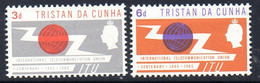 Tristan Da Cunha 1965 ITU Centenary Set Of 2, Hinged Mint, SG 85/6 - Tristan Da Cunha