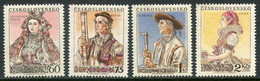 CZECHOSLOVAKIA 1955 Costumes I MNH / **.  Michel 921-24 - Unused Stamps