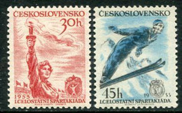 CZECHOSLOVAKIA 1955 National Spartakiad  MNH / **.  Michel 890-91 - Unused Stamps