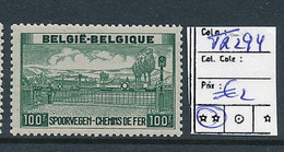 BELGIUM COB TR294 MNH SANS CHARNIERE - 1942-1951