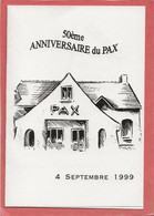 44  LE  POULIGUEN    50 Ieme ANNIVERSAIRE  DU  CINEMA PAX  4 SEPTEMBRE 1999 - Menükarten