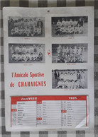 D72. CALENDRIER DE L'AICALE SPORTIVE DE CHAHAIGNES. 1981.FOUTBALL. - Grand Format : 1981-90