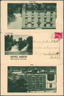 N°528 Sur Carte-lettre Privée (Hotel Baron, Coo 1941) + Obl Relais "Roanne-Coo" > Herstal / Images - 1936-1957 Collar Abierto
