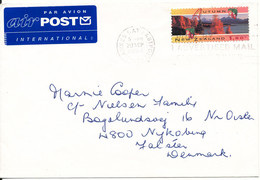 New Zealand Cover Sent To Denmark 20-9-1994 Single Franked - Cartas & Documentos