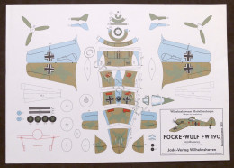 Costruzioni Carta Da Ritagliare Modellismo Aereo - Focke-Wulf FW 190 - Anni '70 - Flugzeuge & Hubschrauber