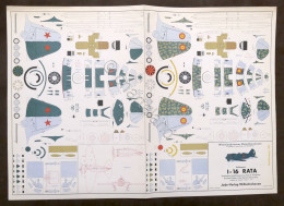 Costruzioni Carta Da Ritagliare Modellismo Aereo Polikarpow I-16 RATA - Anni '70 - Aerei E Elicotteri