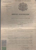 Bruxelles (Belgique) BREVET D'INVENTION 1929 Avec 2 Timbres Fiscaux DONT UN DE  8F  (PPP32580) - Documenten