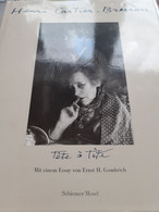 Tête à Tête HENRI CARTIER-BRESSON ERNST GOMBRICH Schirmer 1998 - Photographie