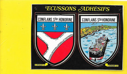 CONFLANS Ste HONORINE Rare Ecussons Adhésifs (PMC) Yvelines (78) - Conflans Saint Honorine