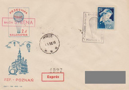 Poland Post - Balloon PBA.1958.poz.syr.01: National Competitions SYRENA - Ballons