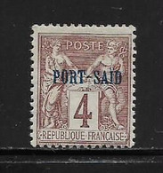 PORT SAID  (FRPORS - 3 )   1899  N° YVERT ET TELLIER  N° 4  N* - Unused Stamps