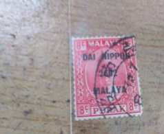 MALAYA JAPANESE OCCUPATION DAI NIPPON 2602 1942 1945 Japan Perak 8c Red SG J248 - Occupazione Giapponese