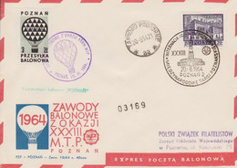 Poland Post - Balloon PBA.1964.poz.poz.01: Competition For The Poznan Fair Cup - Ballonnen