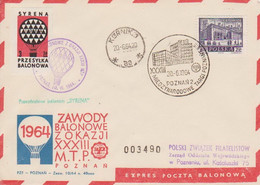 Poland Post - Balloon PBA.1964.poz.syr.01: Competition For The Poznan Fair Cup SYRENA - Balloons