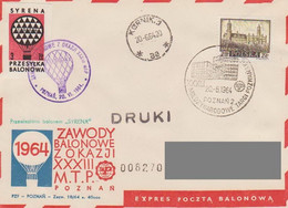 Poland Post - Balloon PBA.1964.poz.syr.02: Competition For The Poznan Fair Cup SYRENA - Globos