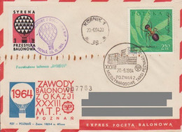 Poland Post - Balloon PBA.1964.poz.syr.06: Competition For The Poznan Fair Cup SYRENA - Ballonpost