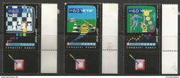 Israel - 1990 Computer Games MH *  SG 1123-5  Sc 1068-70 - Unused Stamps (with Tabs)