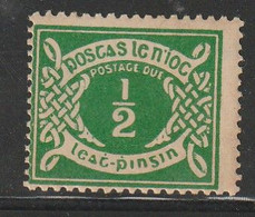 IRLANDE - TAXE N°1 * (1925) 1/2p Vert-jaune - Timbres-taxe