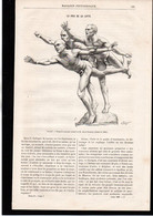 Gravure In-texte Année 1887 "Au But" D'après Alfred Boucher (sculpture) - Estampes & Gravures