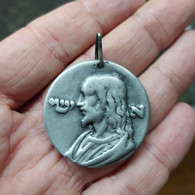 Rare Antique Jesus "Medaille Du CAMPO Del FIORI" Medallion, By FALIZE Silvered? Medal Medaille Medalla Medaglia Medalha - Monarquía/ Nobleza
