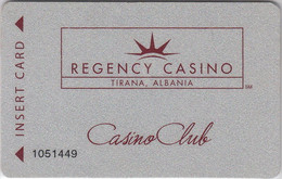 ALBANIA KEY CASINO'  Regency Casino, Tirana Albania, Casino Club - Casinokarten