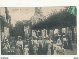 40 GABARRET PLACE DE L EGLISE CPA BON ETAT - Gabarret