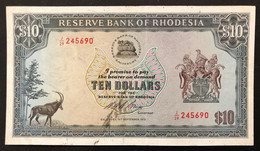 RHODESIA RODESIA 10 DOLLARI 1975 Pick#33g Lotto 3523 - Rhodesia