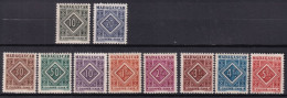 MADAGASCAR - 1947 - TAXE YVERT N°31/40 ** MNH - COTE 2022 = 13 EUR. - Timbres-taxe