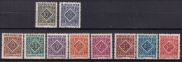 MADAGASCAR - 1947 - TAXE YVERT N°31/40 ** MNH - COTE 2022 = 13 EUR. - Portomarken