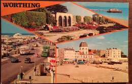 CPSM, Multivue Multiview, Worthing, écrite En 1980, Royaume-Uni, UK - Worthing