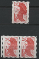 N° 2376 Type Liberté 2 Variétés Impression Défectueuse + Bde De Phosphore à Cheval. Neuf Sans Charnière ** MNH. TB - Neufs