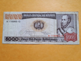 BOLIVIE 5000 PESOS BOLIVIANOS 1984 A P-168a.1 - Bolivia