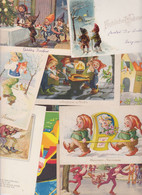 Lot 2993 De 10 CPA Gnomes Nains Lutins Fantaisies Déstockage Pour Revendeurs Ou Collectionneurs - 5 - 99 Postcards