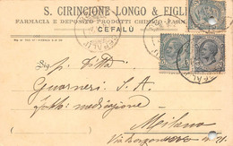 10121 "(PA)  CEFALU' - FARMACIA E DEP. PRODOTTI CHIMICO-FARM. - S. CIRINGIONE LONGO & FIGLI" DOCUM.TO COMM.LE SPED 1921 - Italy