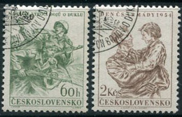 CZECHOSLOVAKIA 1954 Army Day Used.  Michel 876-77 - Gebruikt