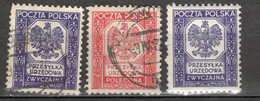 POLAND POLEN POLOGNE 1935 DIENSTEMARKEN TIMBRES DE SERVICES FRAIS DE PORT POSTAGE DUE REVENUE Mi 19 20 USED / * - Segnatasse