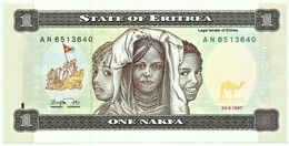 Eritrea - 1 Nakfa - 24.5.1997 - Pick 1 - Unc. - Prefix AN - Erythrée