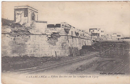M001 CASABLANCA - EFFETS DES TIRS SUR LES REMPARTS EN 1907 - RAILS DE CHEMIN DE FER - Casablanca
