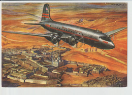 Vintage Pc TWA Trans World Airlines Douglas Dc-6 Aircraft - 1919-1938: Entre Guerres