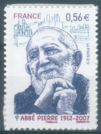 France, L'Abbé Pierre, Communauté Emmaüs, 2010 **, TB  timbre Autoadhésif - Luchtpost