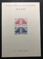 LEVANT 1942 - NEUF**/MNH - BLOC FEUILLET BF 1B - NON DENTELE IMPERF ND - Forces Françaises Libres - RARE - Nuovi