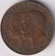 CANADA , 60 YEARS CONFEDERATION MEDAL 1927 - Monetari / Di Necessità