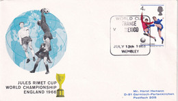 England UK 1966 Cover: Football Fussball Soccer; FIFA World Cup 1966 Jules Rimet Cup; France - Mexico; Wembley - 1966 – England