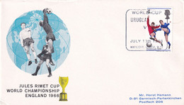 England UK 1966 Cover: Football Fussball Soccer; FIFA World Cup 1966 Jules Rimet Cup; Uruguay  - France, London - 1966 – England